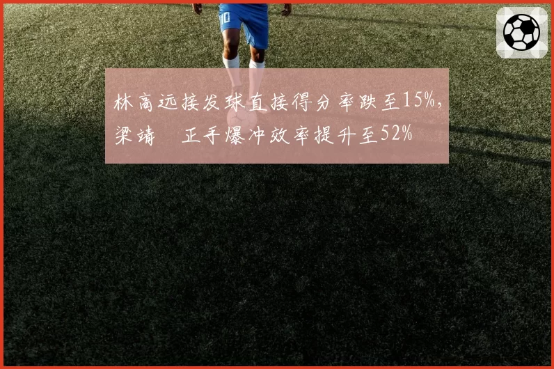 林高远接发球直接得分率跌至15%，梁靖崑正手爆冲效率提升至52%